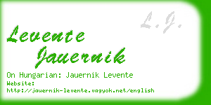 levente jauernik business card